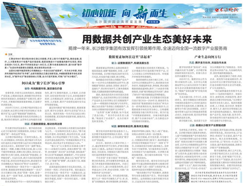 用數(shù)據(jù)共創(chuàng)產(chǎn)業(yè)生態(tài)美好未來——長沙數(shù)字集團全速邁向全國一流數(shù)字產(chǎn)業(yè)服務商